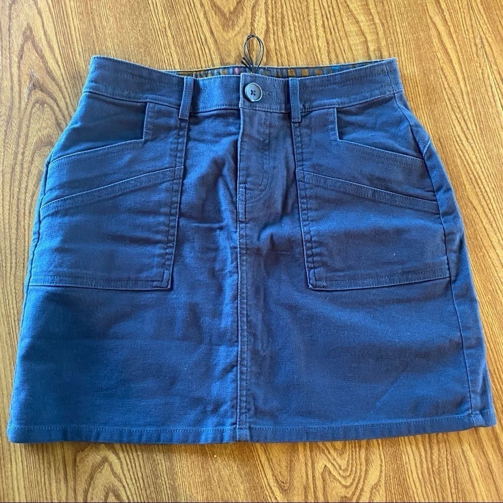 prana navy new women's denim nikit skirt 2